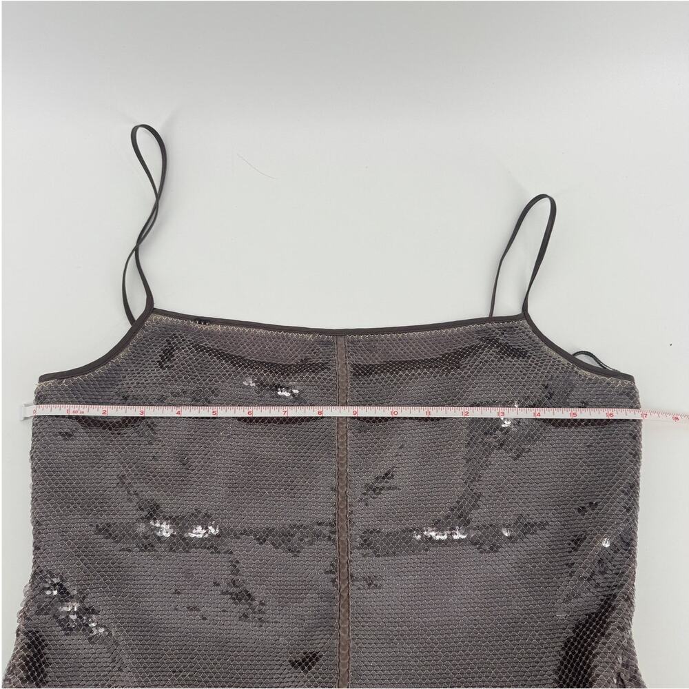 A.L.C. Dani Mini Dress Womens Size Large Sequin Slip Party Brown Sexy Cocktail - Picture 8 of 10